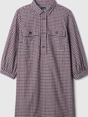 GAP Flannel Utility Mini Shirt Dress